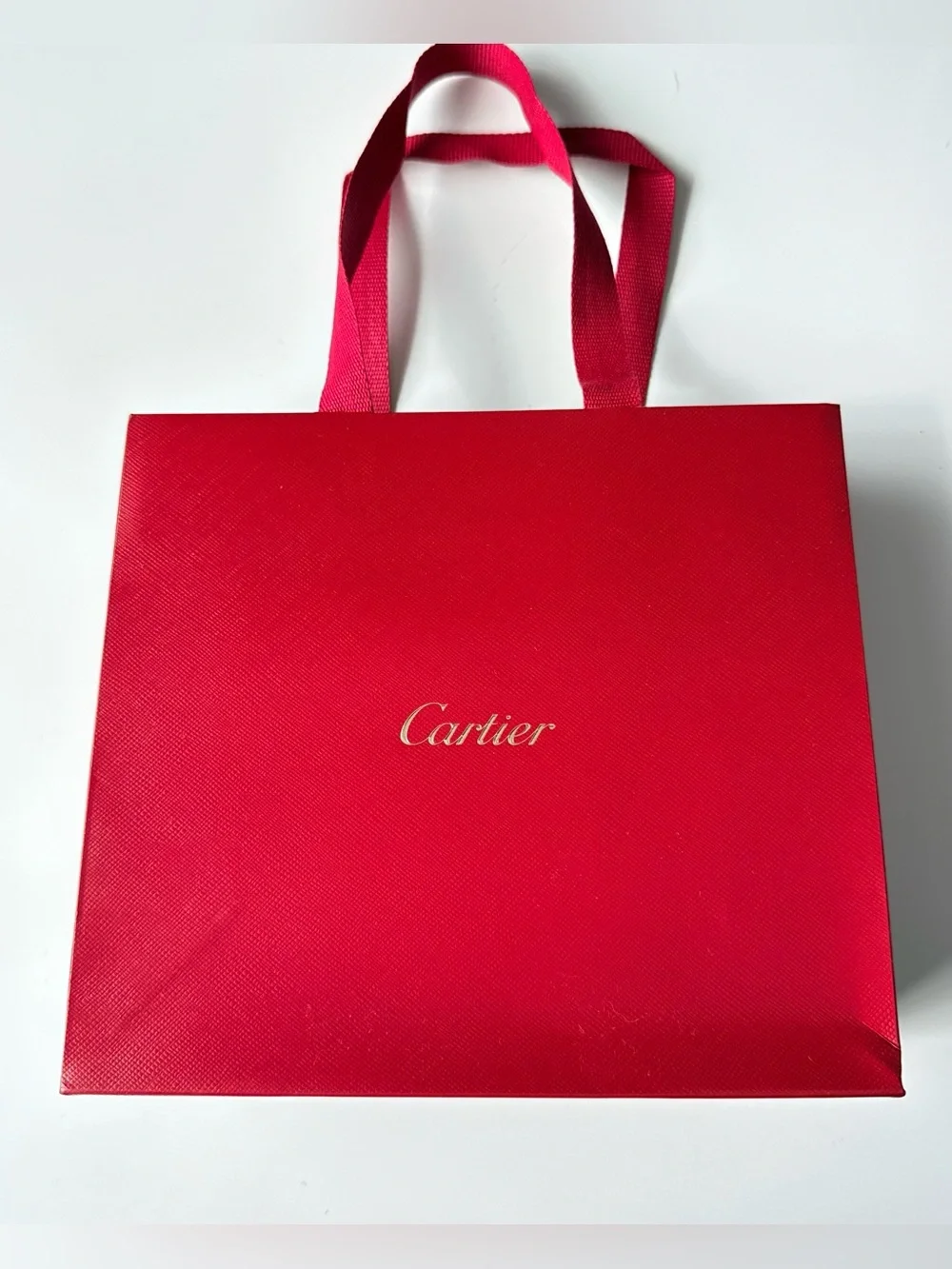 Brand New Cartier 100% Authentic Gift Bag Tote 8x7x3 RED